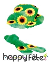 Chapeau et écharpe verte et tournesols