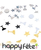 Confettis étoiles et coupes de 1cm