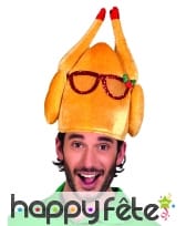 Chapeau en forme de dinde à lunettes