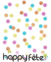 Confettis en forme de fleurs Hippie colorées