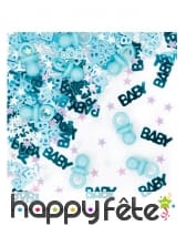 Confettis en forme de tétine bleu, 14g