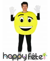 Costume émoticône jaune personnalisable