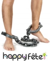 Chaine et menottes de prisonnier effet vieilli, image 1