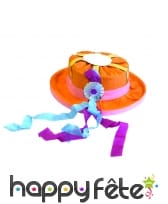 Chapeau en papier crépon coloré