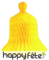 Cloche en papier alveolée jaune