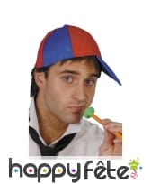 Casquette écolier rouge bleue, image 1