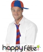 Casquette écolier rouge bleue