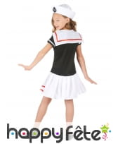 Chapeau et robe marin noire et blanche pour fille, image 2