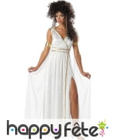 Coiffe et robe blanche Athénienne pour femme