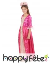 Coiffe et robe rose de petite princesse médiévale, image 1