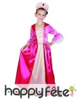 Coiffe et robe rose de petite princesse médiévale, image 3