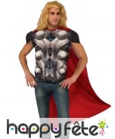 Cape et T-shirt musclé de Thor pour homme