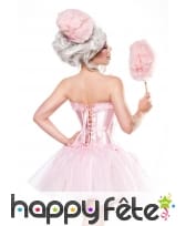 Corset et tutu sexy barbe à papa rose avec coiffe, image 1