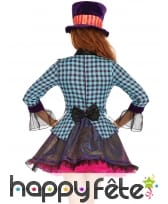 Costume femme chapelier fou robe scintillante, image 1