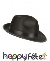 Chapeau feutre noir gangster, image 1