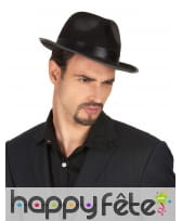 Chapeau feutre noir gangster, image 2
