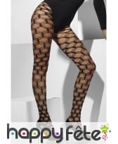 Collants filet noir losange, image 1