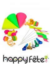 Cotillons fluo pour 5 personnes