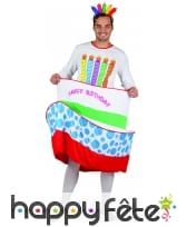 Costume gâteau d'anniversaire pour homme, image 3