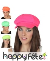 Casquette gavroche fluo