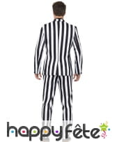 Costume gangster ligné noir et blanc, image 1