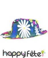 Chapeau gangster peace fleuri