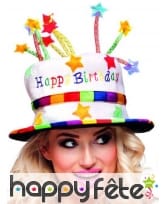 Chapeau happy birthday pour adulte