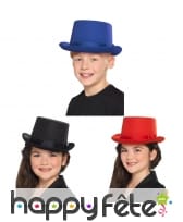 Chapeau haut de forme uni pour enfant