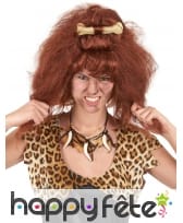 Collier homme des cavernes en fausse peau, image 1