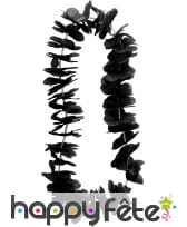 Collier hawaÏen en tissu noir