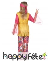 Costume hippie fleuri rose et jaune pour fillette, image 3