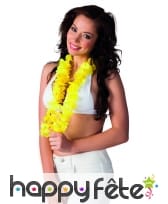 Collier hawaïen jaune uni, image 2