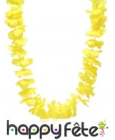 Collier hawaïen jaune uni
