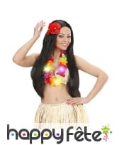 Collier hawaïen lumineux et multicolore