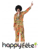 Costume hippie peace and love coloré pour homme