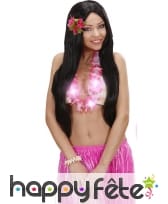 Collier Hawaïen rose lumineux