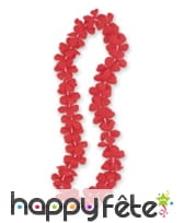 Collier Hawaïen rouge ou bleu uni, image 1
