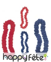 Collier Hawaïen rouge ou bleu uni