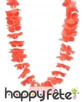Collier hawaïen rouge uni