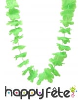 Collier hawaïen vert uni
