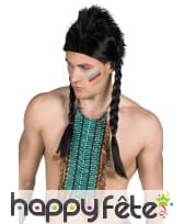 Collier indien bleu de torse