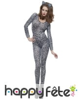 Combinaison imprimé léopard noir blanc