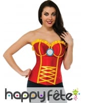 Corset Iron man rouge et jaune pour femme