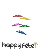 Confettis joyeux anniversaire multicolores de 5cm, image 2