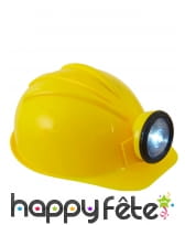 Casque jaune de chantier pour adulte