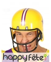 Casque jaune de rugbyman pour homme
