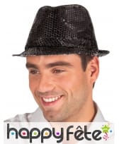 Chapeau justin noir recouvert de sequins