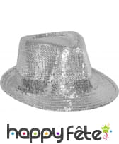 Chapeau Justin pailletté argent
