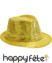 Chapeau Justin pailletté or