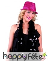 Chapeau justin rose à sequins